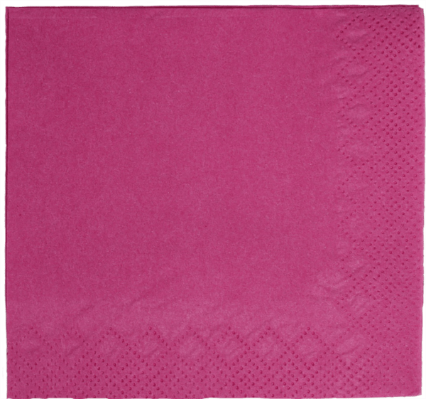 Servietten, Zellstoff, fuxia, 24x24 cm, 2-lagig, 1/4 Falz – Bild 2